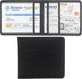 Car Registration and Insurance Holder, Premium Pu Leather Vehicle Glove Box by Miunice