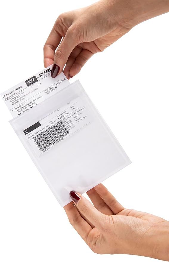 500 Units, 4.5"x5.5" Clear Packing List Shipping Label Envelopes - Image 7