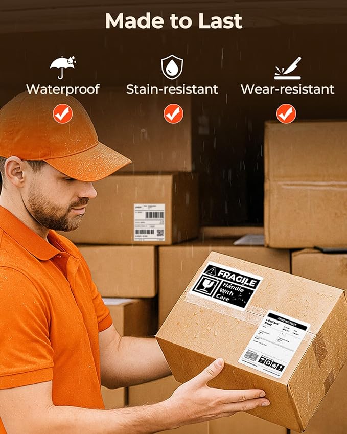 MUNBYN 4” X 3” Direct Thermal Labels, Strong Adhesive, Labels Paper - Image 6