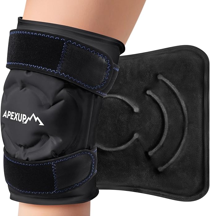APEXUP Ice Pack for Knee Pain Relief, Large Reusable Wrap After Surgery by APEXUP