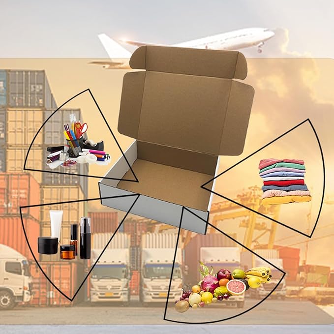 Shipping Boxes 11x9x3 inch Set of 25，White Corrugated Cardboard Box - Image 4