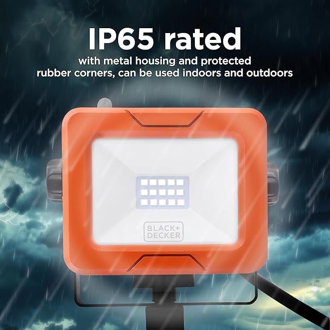BLACK+DECKER LED Clamp Work Light, 1000 Lumens Indoor & Outdoor IP65 Waterproof - Image 8
