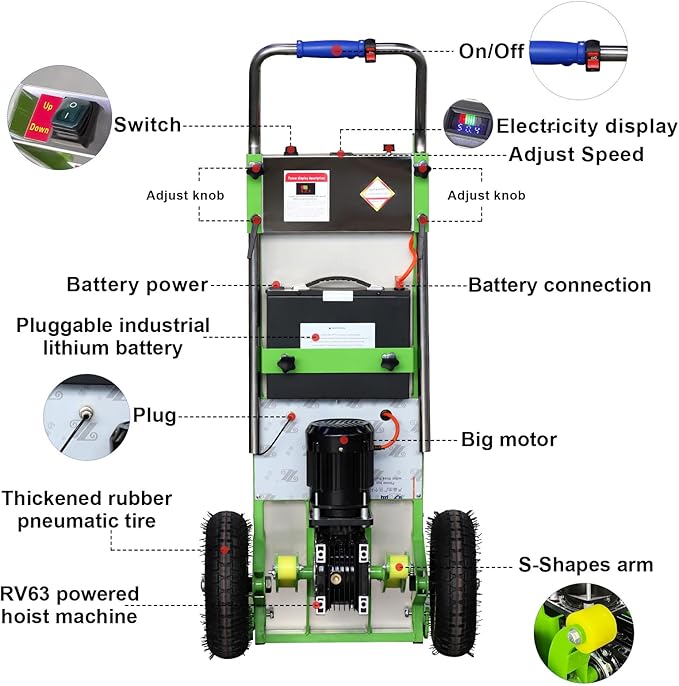 880lb Electric Stair Climbing Hand Trucks Dolly Cart - Image 5