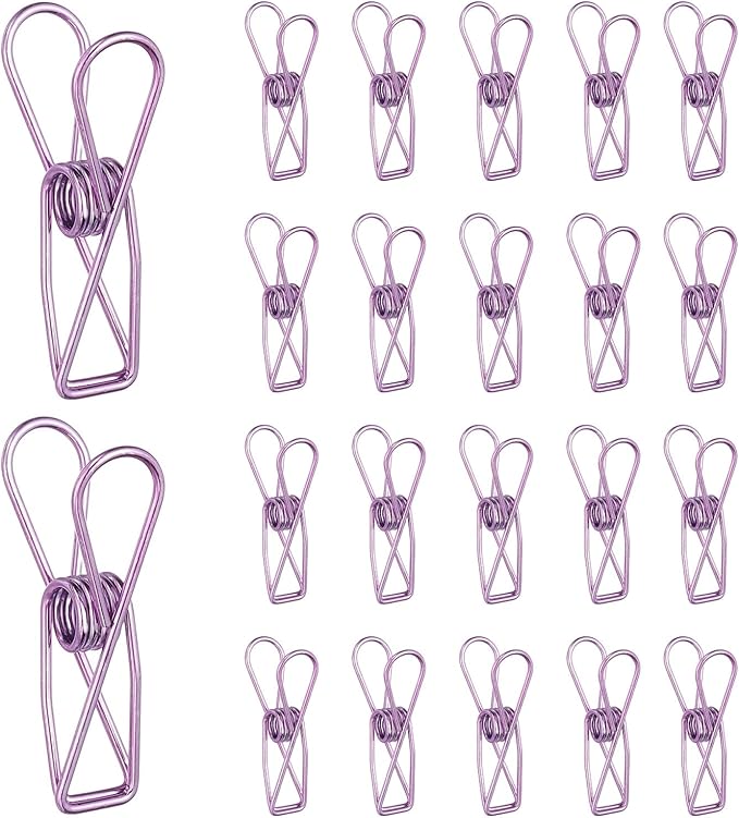 PATIKIL 50Pcs Paper Office Binder Clips, 1.26" Small Metal Wire Hollow Out by PATIKIL