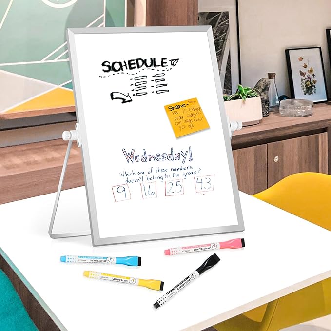 Dry Erase Magnetic White Board, Portable Small Whiteboard Set - Image 5