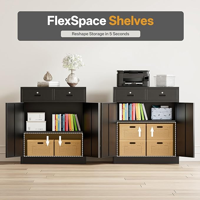 Metal Storage Cabinet, 36 Inch Tall Metal Garage Cabinet - Image 7