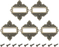 uxcell 5 Pcs Metal Label Holder, 2.2 x 2.4 Inch Small Vintage Card Frame Tag by uxcell