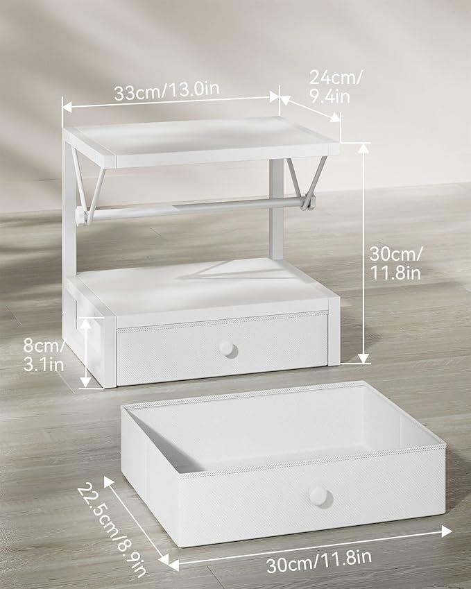 IBUYKE Label Holder for Rolls and Fan-Fold Labels, Wooden Thermal Shipping - Image 3