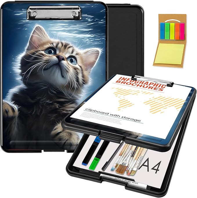 Clipboard with Storage, Office Supplies Nursing Clipboards Folder with Pen by CAPAUNVDA