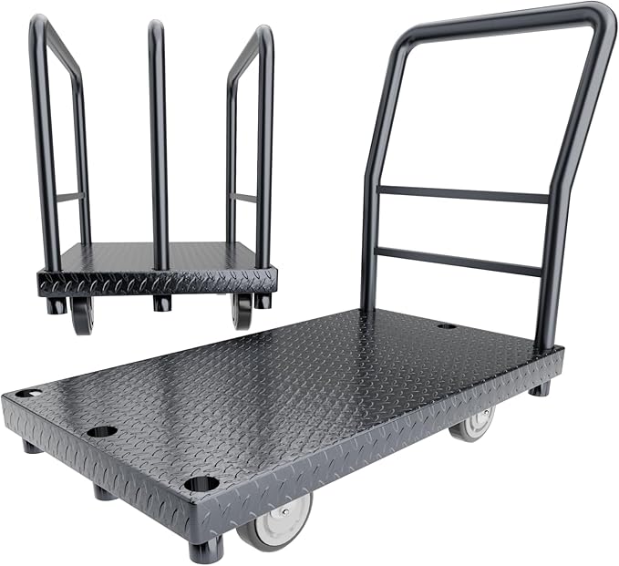 2in1 Panel Cart, Drywall Cart Platform Trucks 2500 lbs Capacity Lumber Cart by SGOLAN