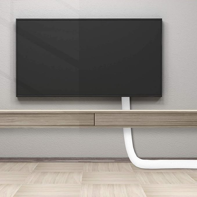 6.6ft - 1/2 inch White Cable Sleeve, Cable Organizer - Image 7
