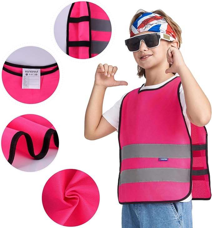 A-SAFETY Kids High Vis Reflective construction Safety vest customized LOGO - Image 5