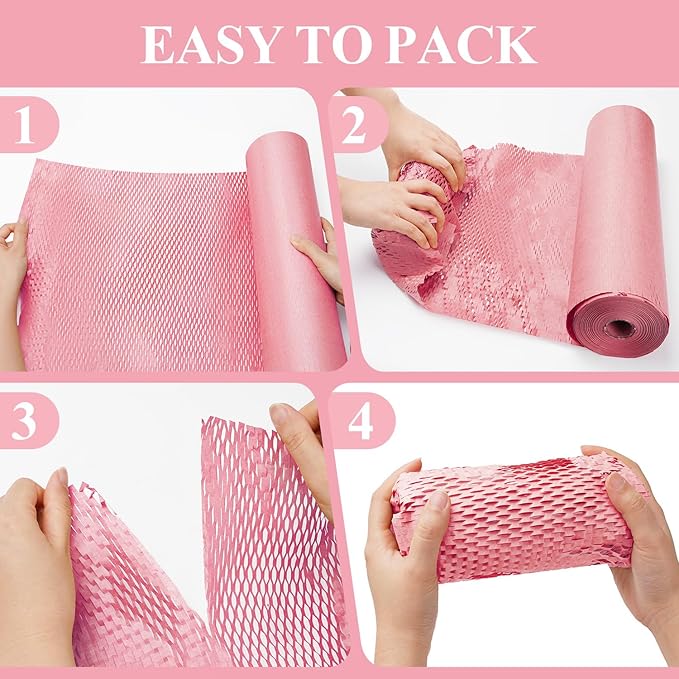 Honeycomb Packing Paper, Recyclable Moving Supplies Bubble Packing Wrap - Image 5