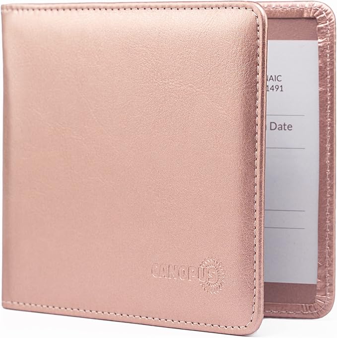 CANOPUS Car Registration and Insurance Holder, PU Leather Card Holder, Vehicle by CANOPUS