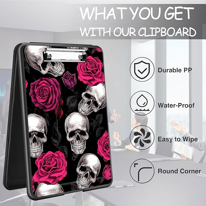 Clipboard with Storage, High Capacity Plastic Storage Clipboard with Low - Image 6