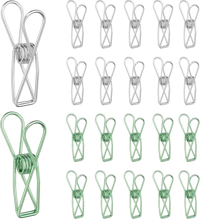 PATIKIL 50Pcs Paper Office Binder Clips, 1.26" Small Metal Wire Hollow Out by PATIKIL