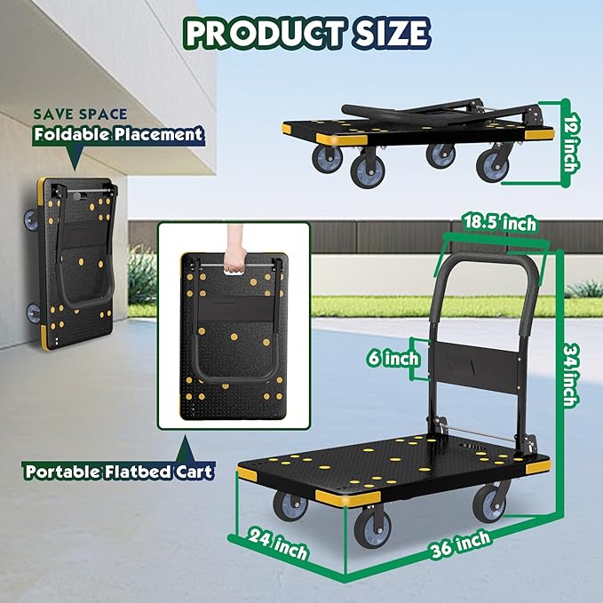 Medium-Duty Foldable Platform Cart - Image 5