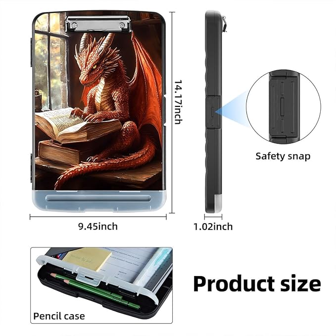 Clipboard with Storage Box & Pen Holder, Heavy Duty Clip Boards 8.5x11 - Image 2