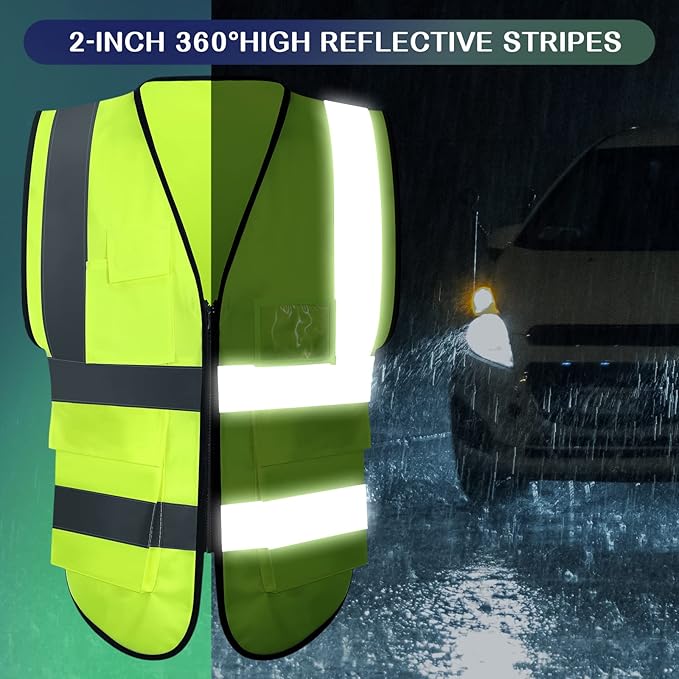 JaGely 15 Pack Reflective Safety Vests - Image 4