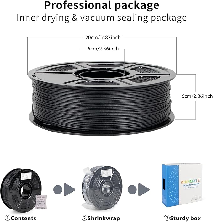 iSANMATE ASA-GF 3D Printer Filament, 15% Glass Fiber Reinforced, Superior - Image 5