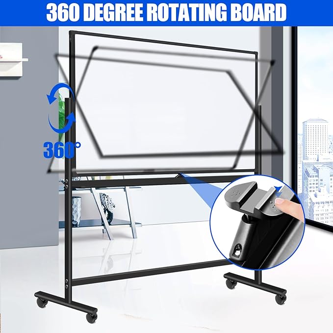 Mobile Whiteboard 60x48 Magnetic Dry Erase Board - Image 2