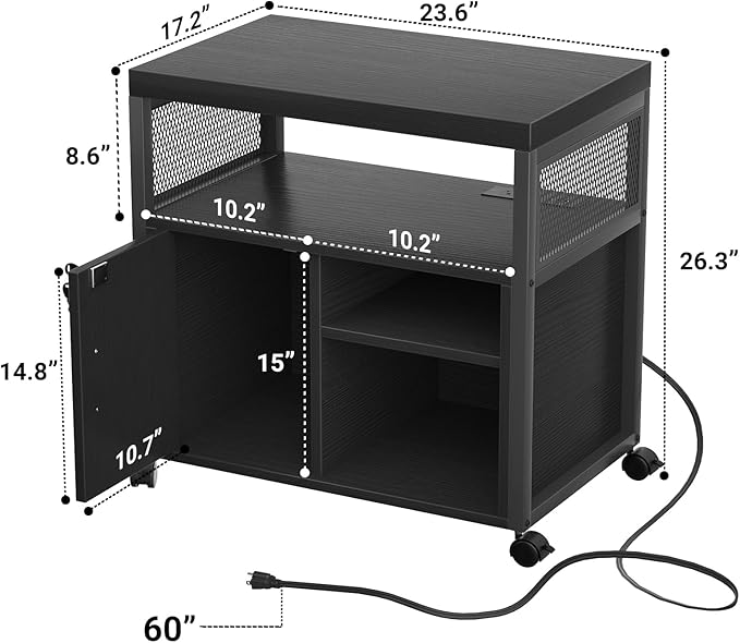 Unikito Lateral File Cabinet, Locking Office Filing Cabinets - Image 3