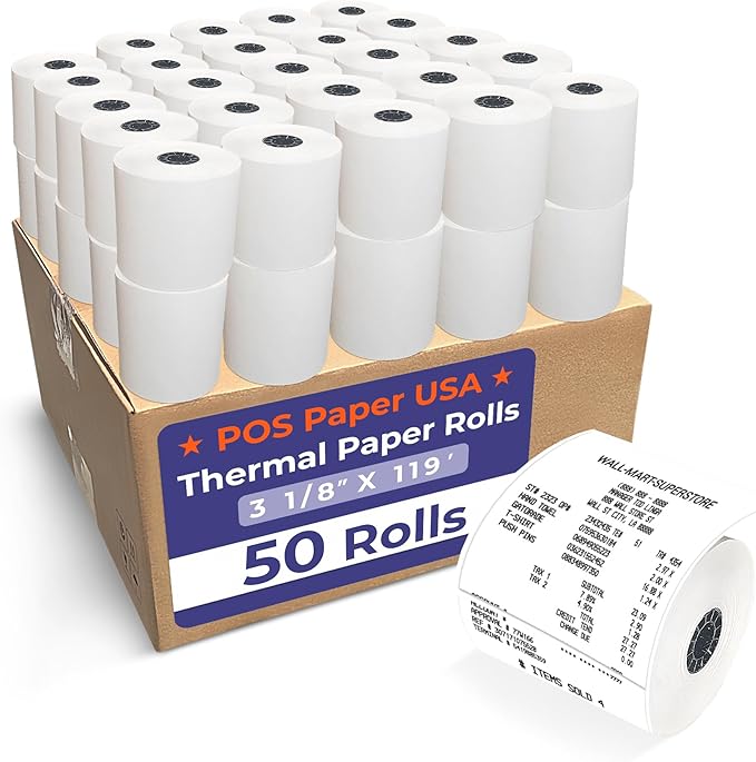 3 1/8" x 119' Thermal Paper by Unknown