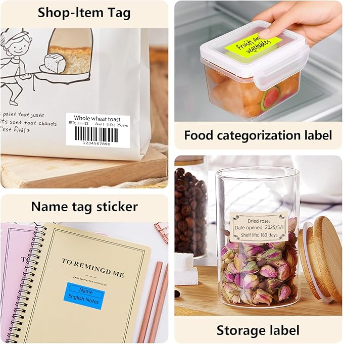 1x2 inch Blank Removable Freezer Labels Printable Rectangle Stickers 500PCS - Image 6