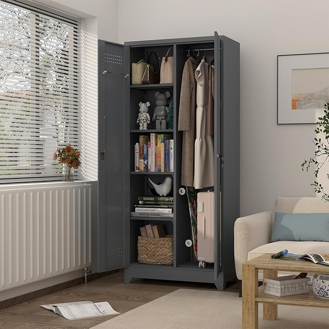 GREATMEET 72.8" H Utility Closet, Broom Closet Storage Cabinet - Image 4