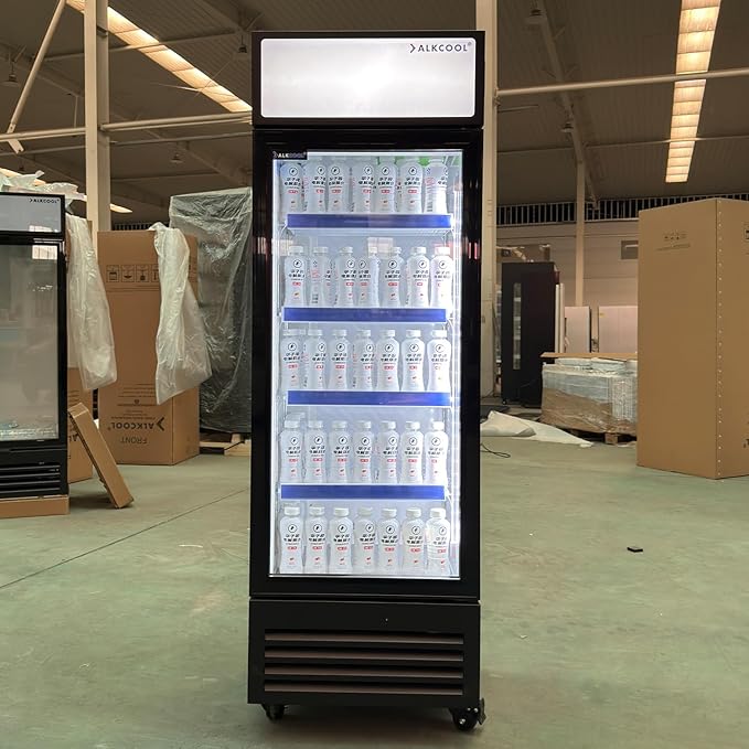 Commercial Beverage Refrigerator Display Fridge, 9 Cu Ft Tall Small Single Door - Image 2