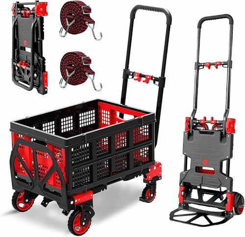 2 in 1 Hand Truck Dolly Foldable, 330LB Folding Hand Truck Heavy Duty Carrying by Unknown