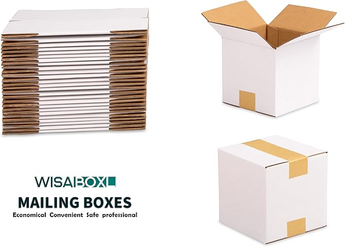 4x4x4 inch White Shipping Boxes, Corrugated Cardboard Small Boxes - Image 8