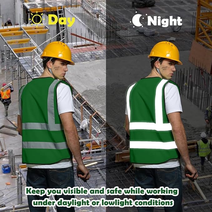 BeautyWill Custom Logo 10/20 Pack Safety Vest Class2 High Visibility Vest - Image 5