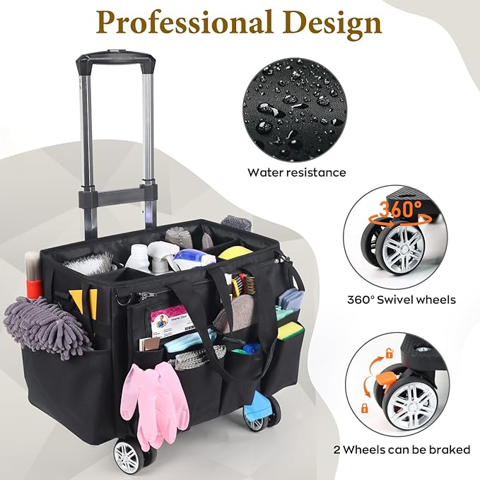 Rolling Cleaning Caddy Bag - Image 2