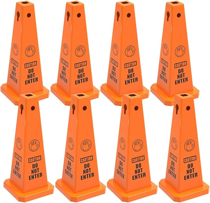 Do Not Enter Sign, 26.4-Inch Safety Cone, High-Visibility, Weatherproof by YOURSAFETYOURPRIORITY