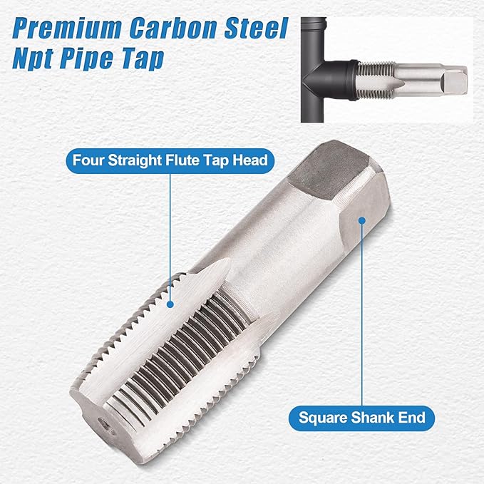 5-Piece NPT Pipe Tap Set, NPT Tap and Die Set - Image 3