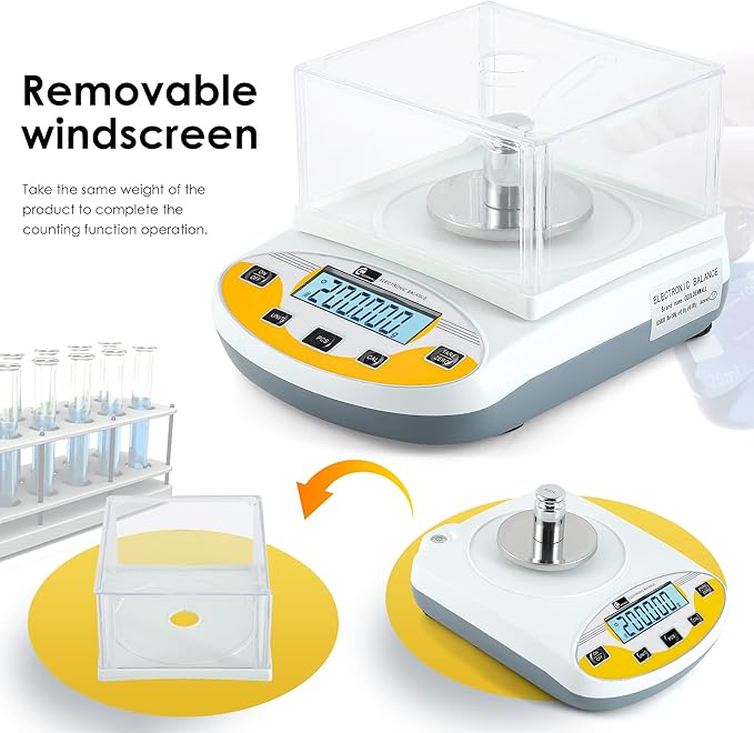 CGOLDENWALL Lab Scale 0.001g Laboratory Analytical Balance Digital Jewelry - Image 5