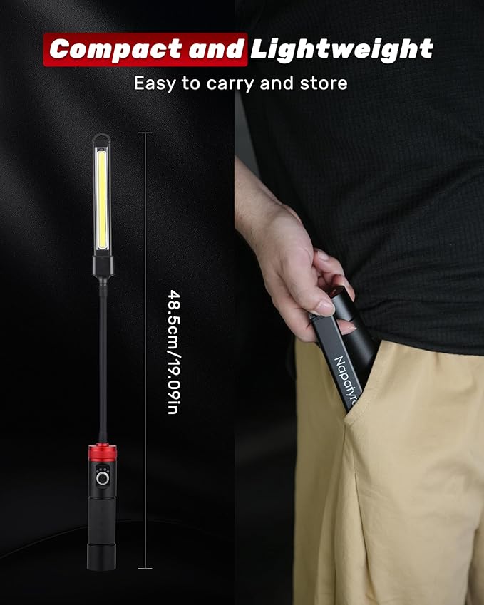 Rechargeable Work Light, 5000mAh Flexible Gooseneck LED Work Light - Image 5