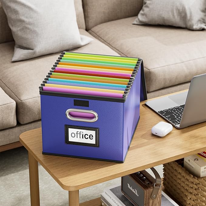 Huolewa Decorative Leather File Organizer Storage Boxes - Image 5