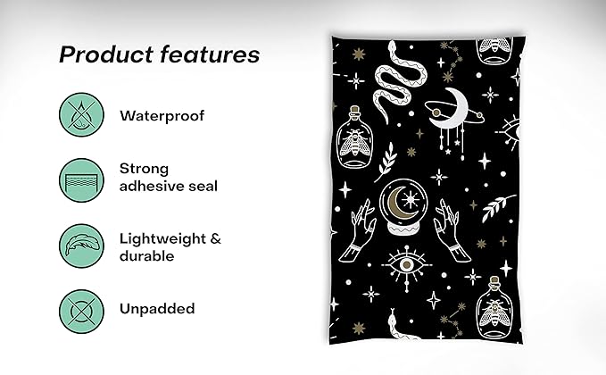 6x9 Poly Mailers – Celestial Magic – Waterproof, Tear-Resistant Shipping Bags - Image 4