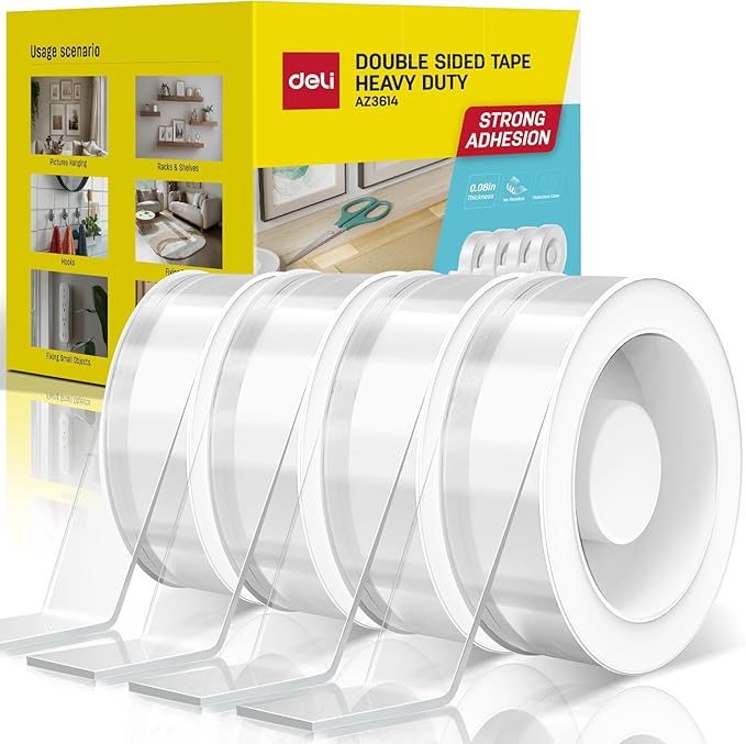 Deli Double Sided Tape Heavy Duty, Nano Tape, Double Sided Mounting Tape by delioffice