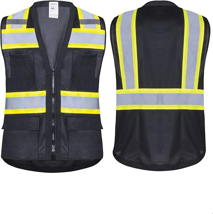 ProtectX 6 Pockets High Visibility Safety Vest - Image 2