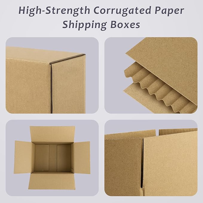Frametory 8x6x4 Pack of 25 Corrugated Cardboard Packing Shipping Mailing Moving - Image 4
