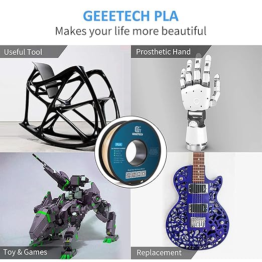 Geeetech PLA Filament 1.75mm Bone White 3D Printer Filament 1kg, Neatly Wound - Image 4