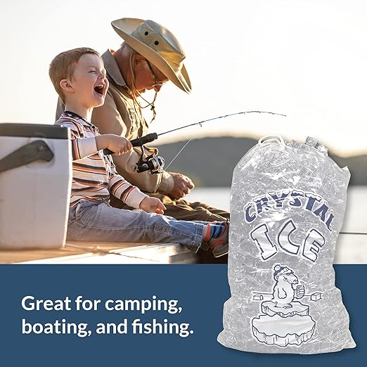 Pinnacle Mercantile 20 lb. Drawstring Ice Bags Heavy-Duty, Puncture-Resistant - Image 5