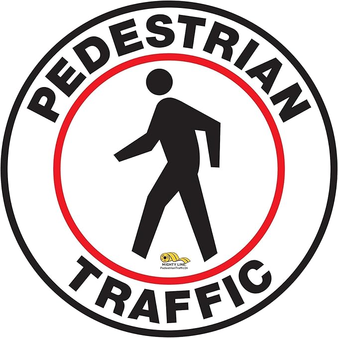 Mighty Line Pedestrian Traffic Crossing Walkway Floor Sign by MightyLine