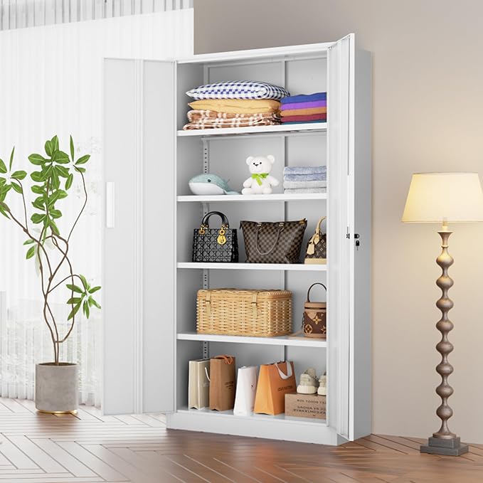 SUNCROWN 72" Metal Storage Cabinet - Image 4