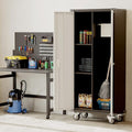 Metal Storage Cabinet with Lock-71 Tall Tool Organizer Steel Lockers w/Hanging by Unknown