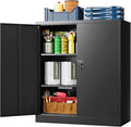 Metal Storage Cabinet, Wide & Deep Storage Cabinet by LISSIMO