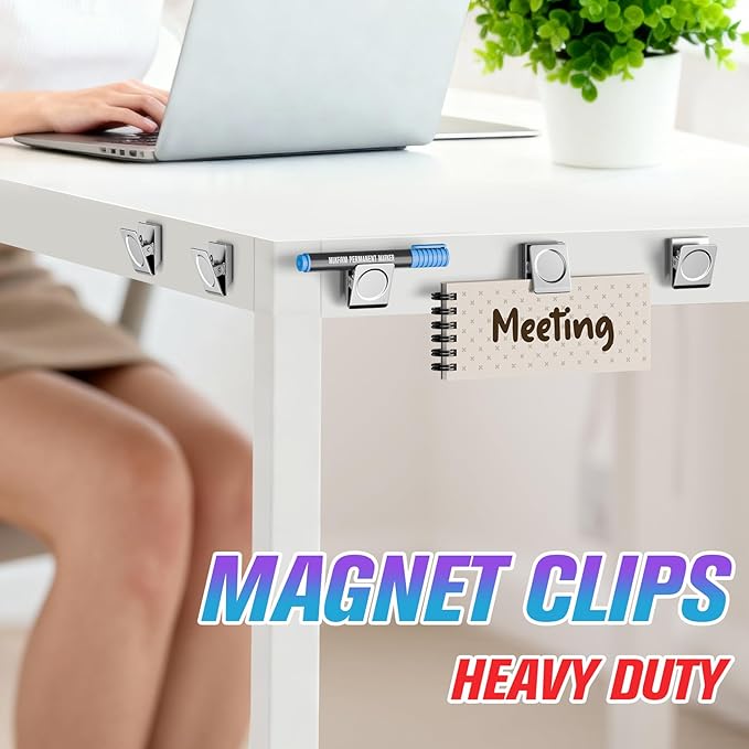 12 Pack Large Magnetic Clips Heavy Duty, Strong Magnet Clips - Image 8
